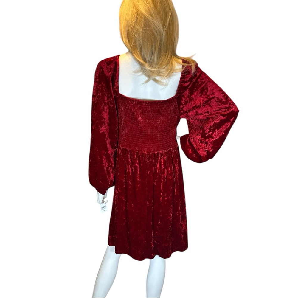 Bar III NWT Red Velvet Midi Dress - Picture 4 of 10